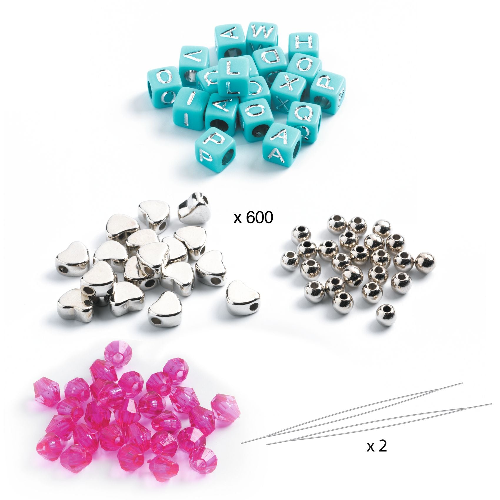 Perles alphabet Argent Djeco - détail