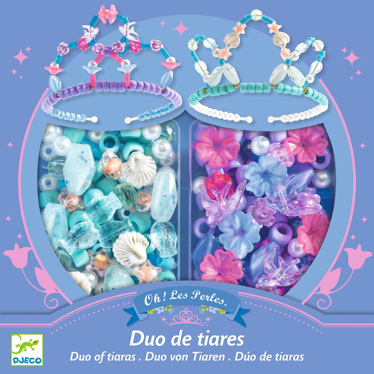 Duo de tiares Bleu Djeco - packaging
