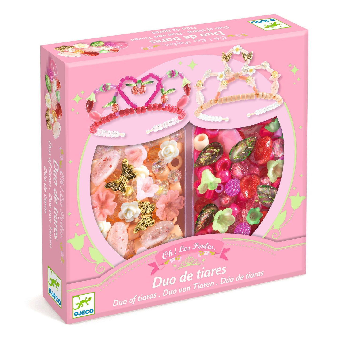 Duo de tiares Rose Djeco - boîte