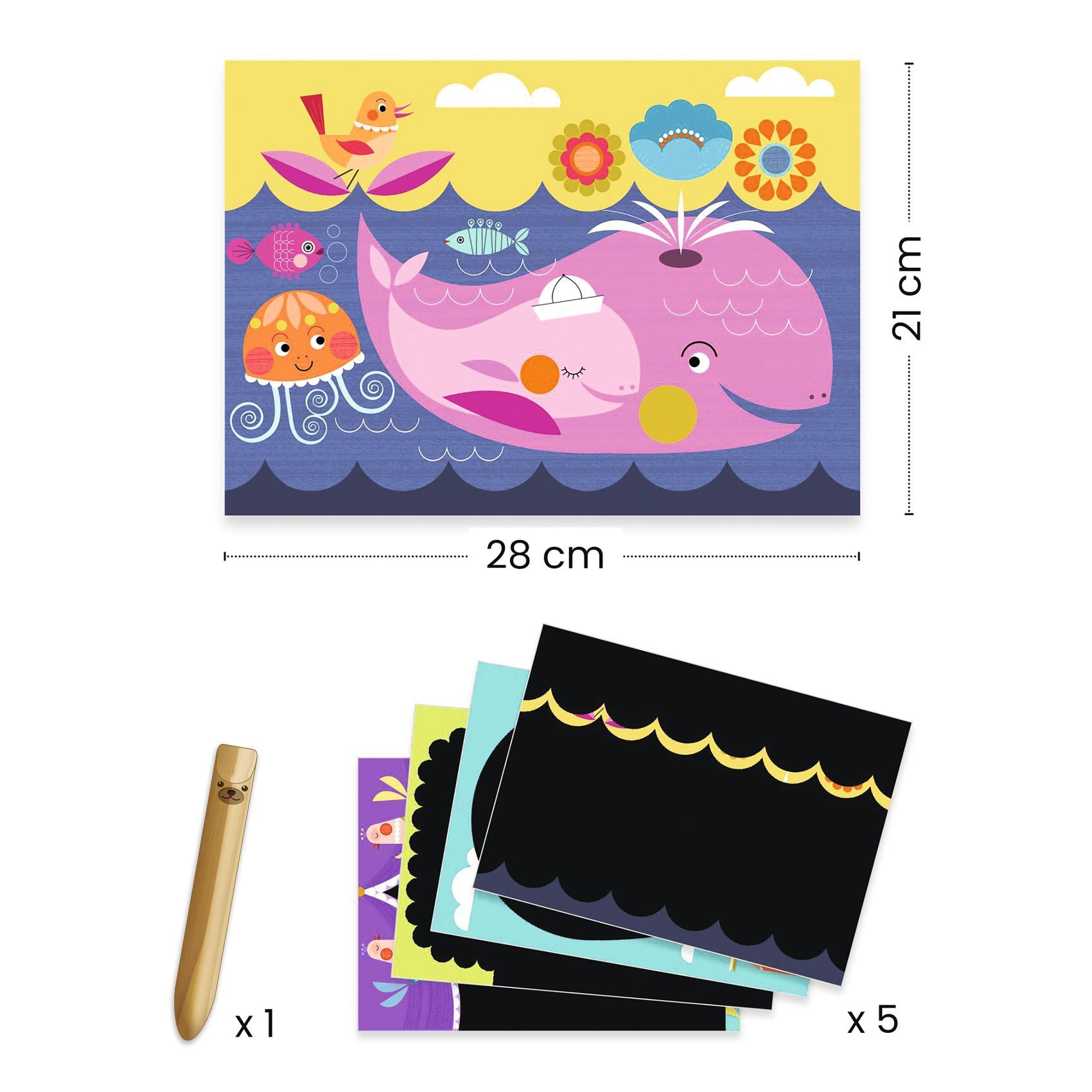 Cartes à gratter Djeco - détail