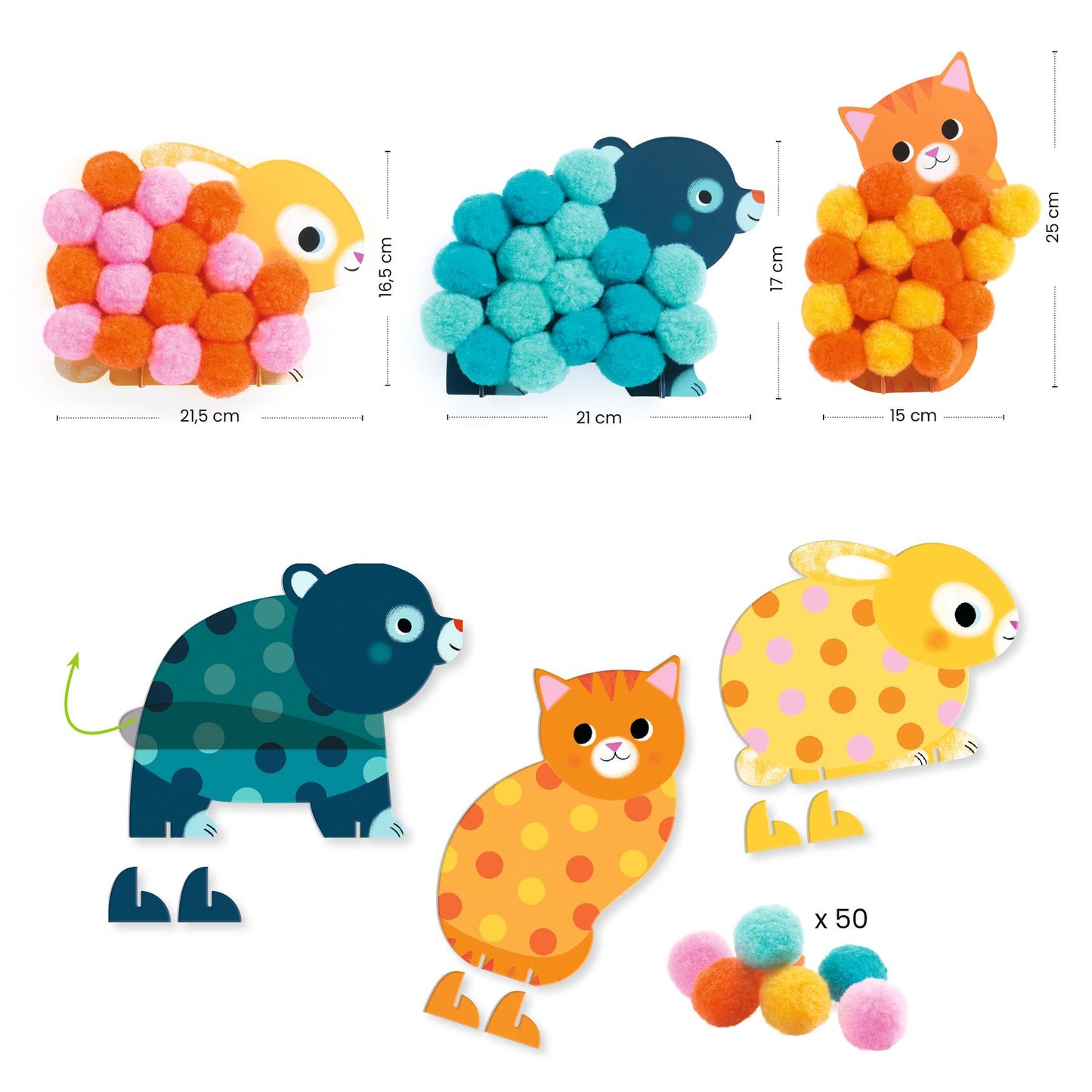 Collage de pompons Djeco - détail