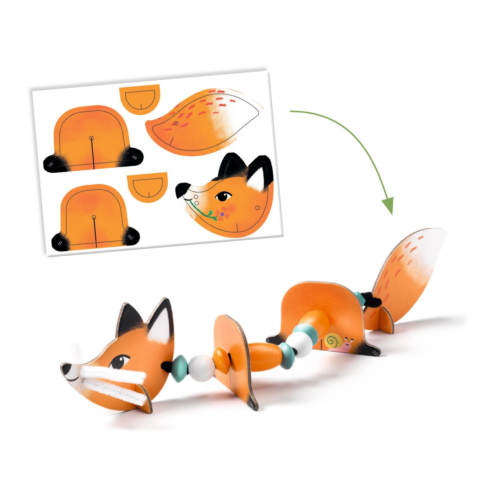 Enfilage Animaux mignons Djeco - détail