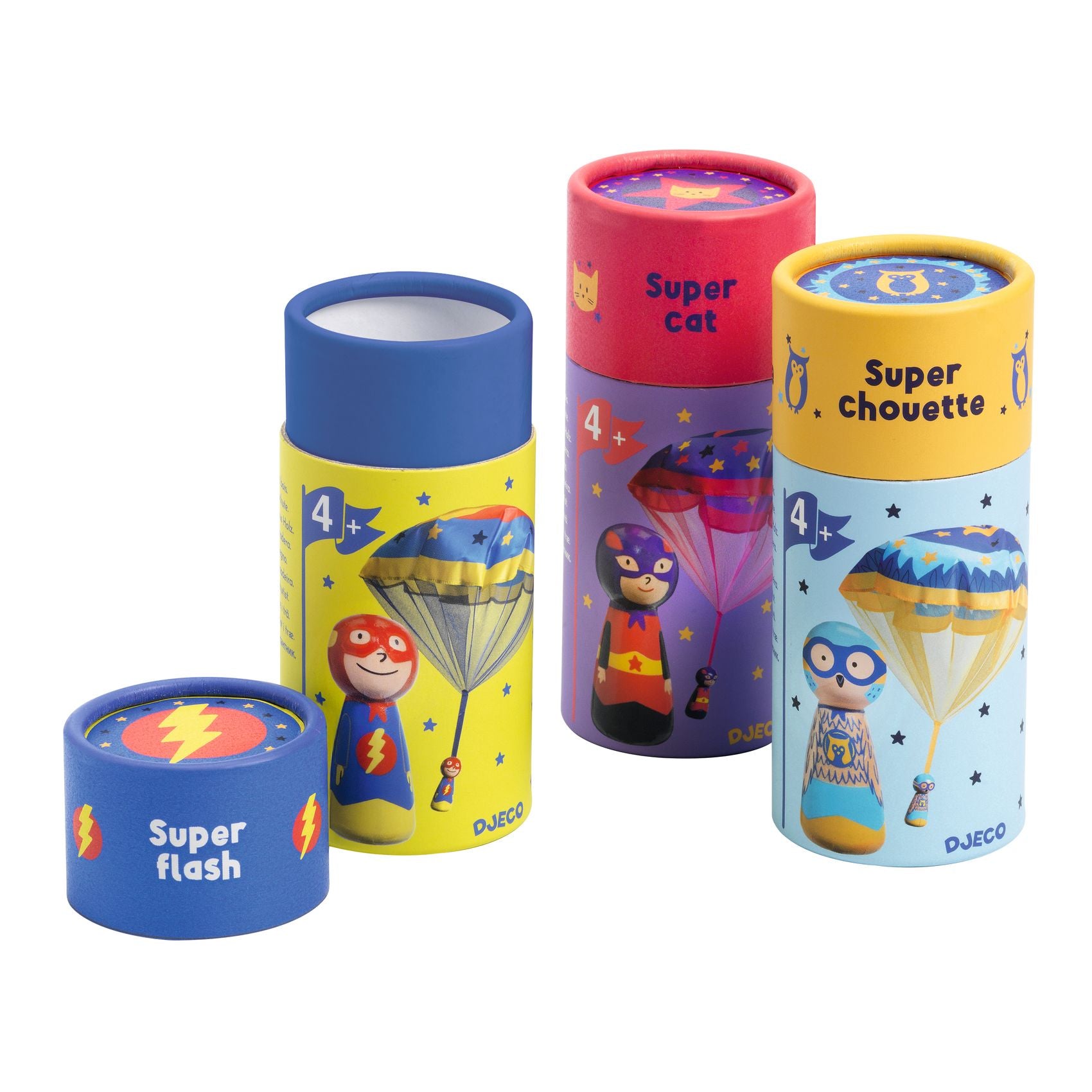 Parachutiste Flying Heroes Djeco - en vol
