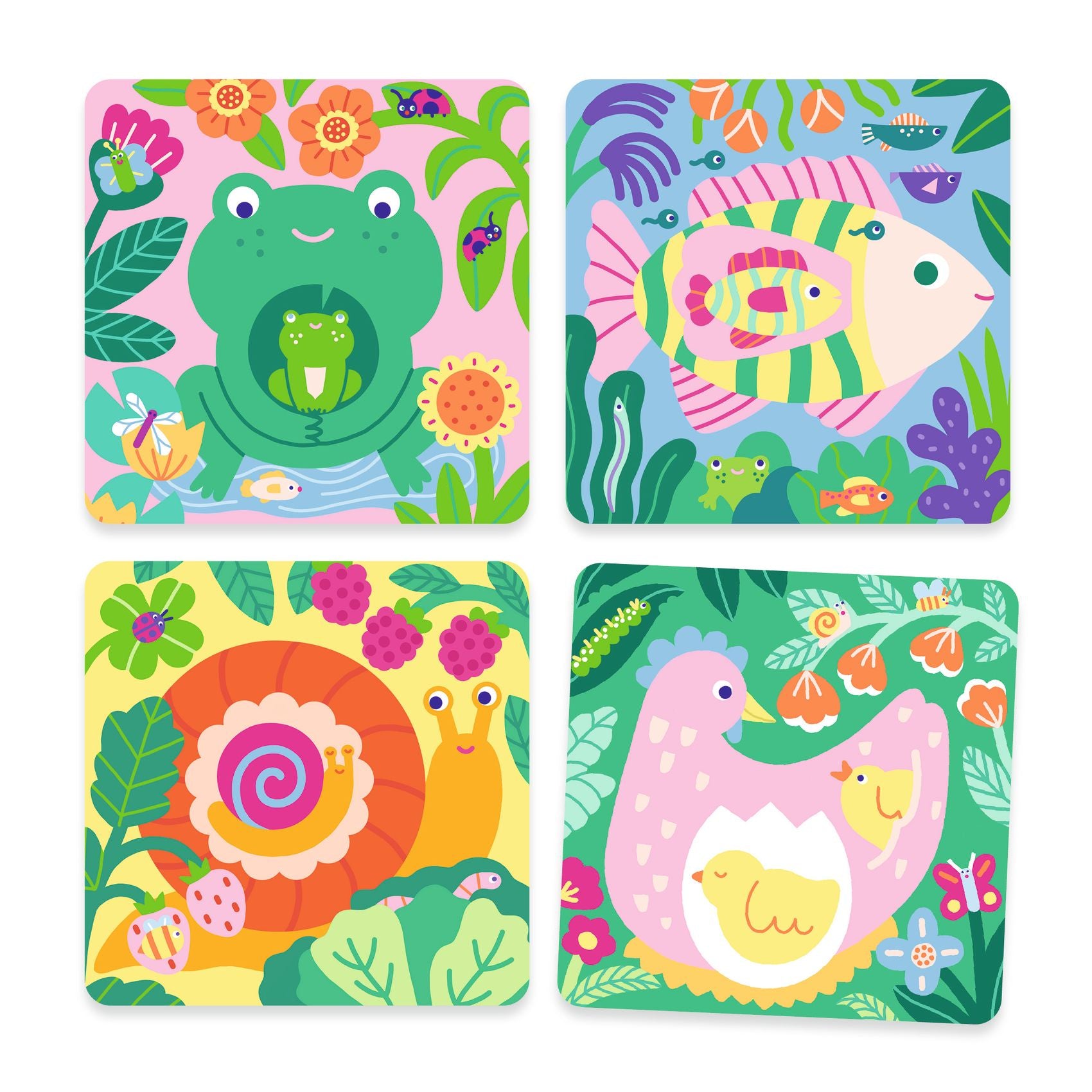 Coloriages magiques du jardin Djeco - planches