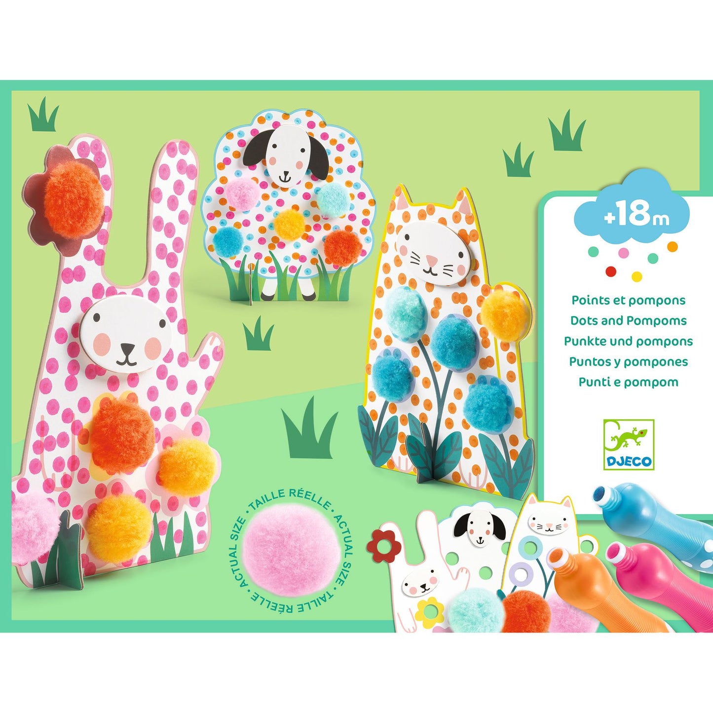 Des points et des pompons Djeco - packaging