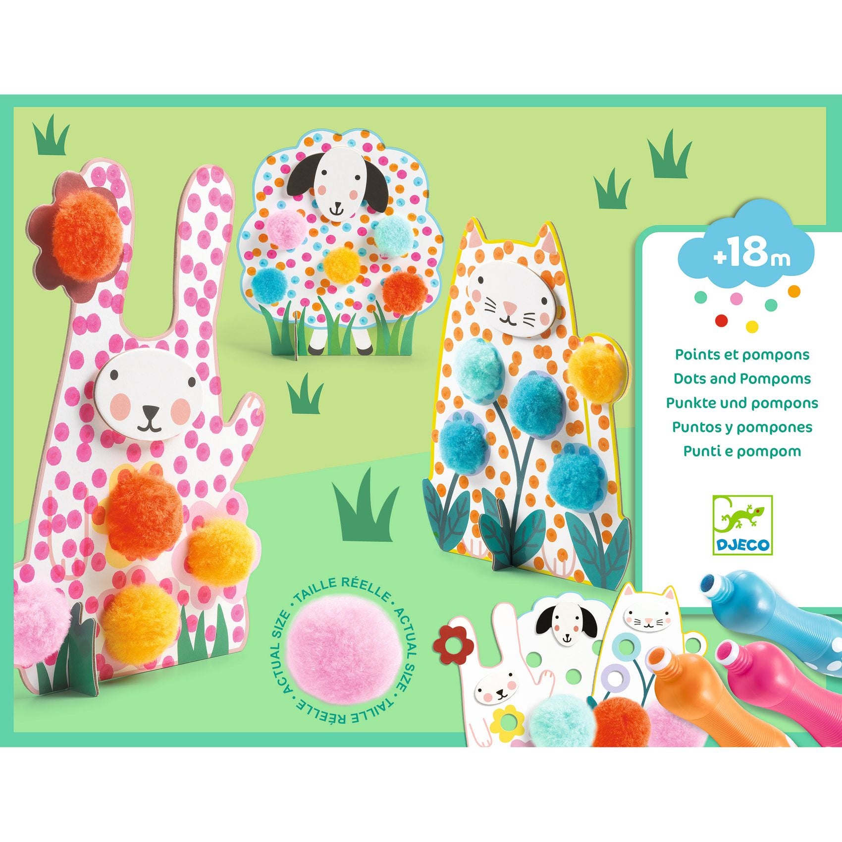 Des points et des pompons Djeco - packaging
