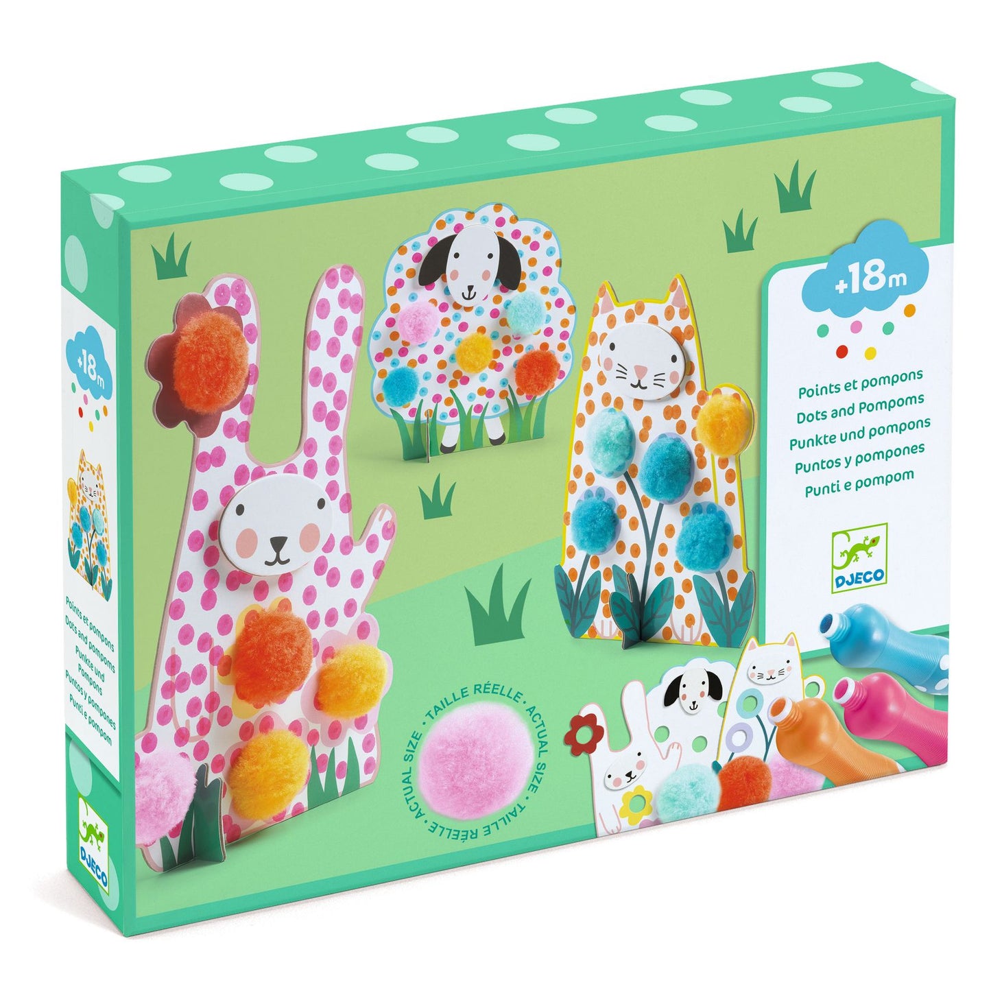 Des points et des pompons Djeco - boîte