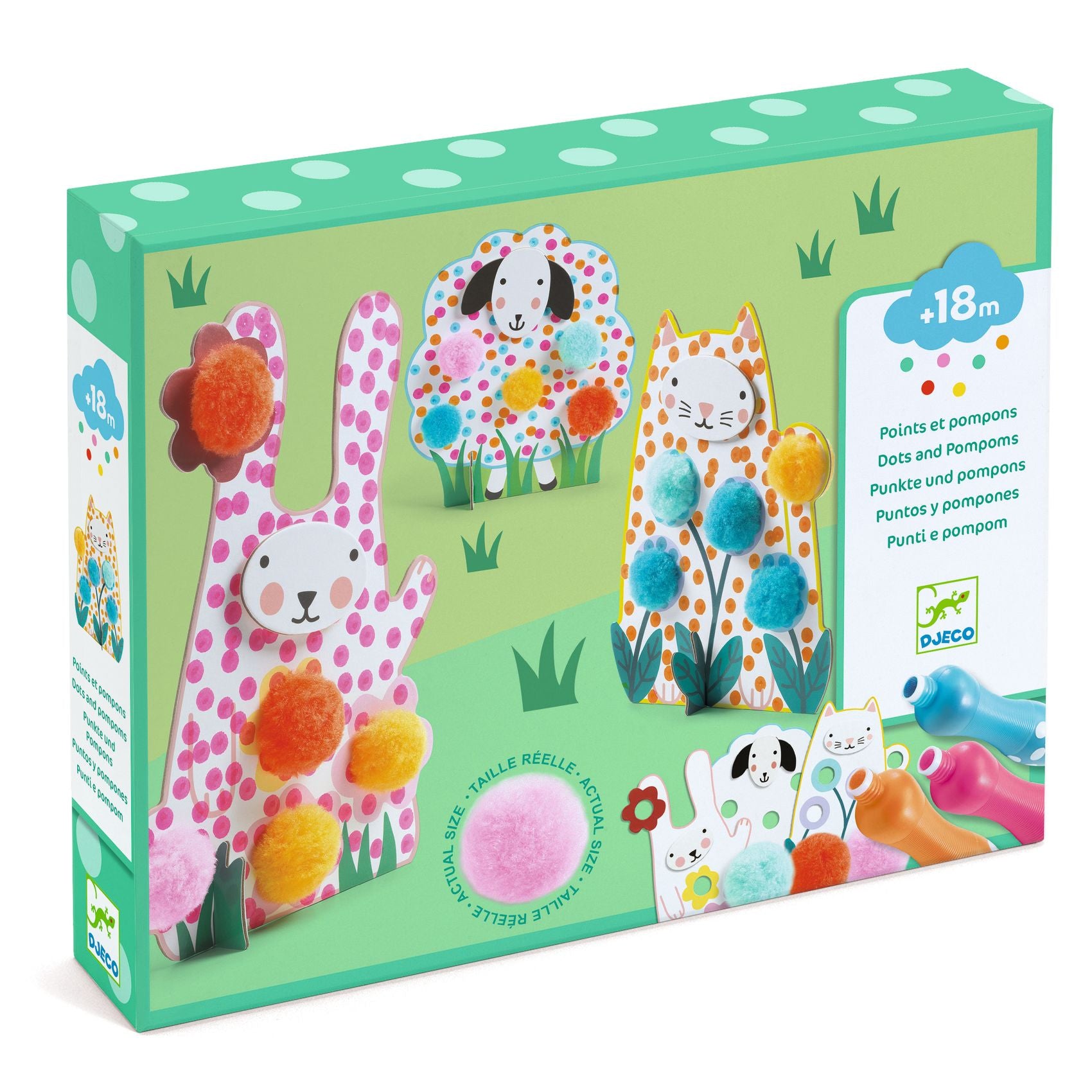Des points et des pompons Djeco - boîte