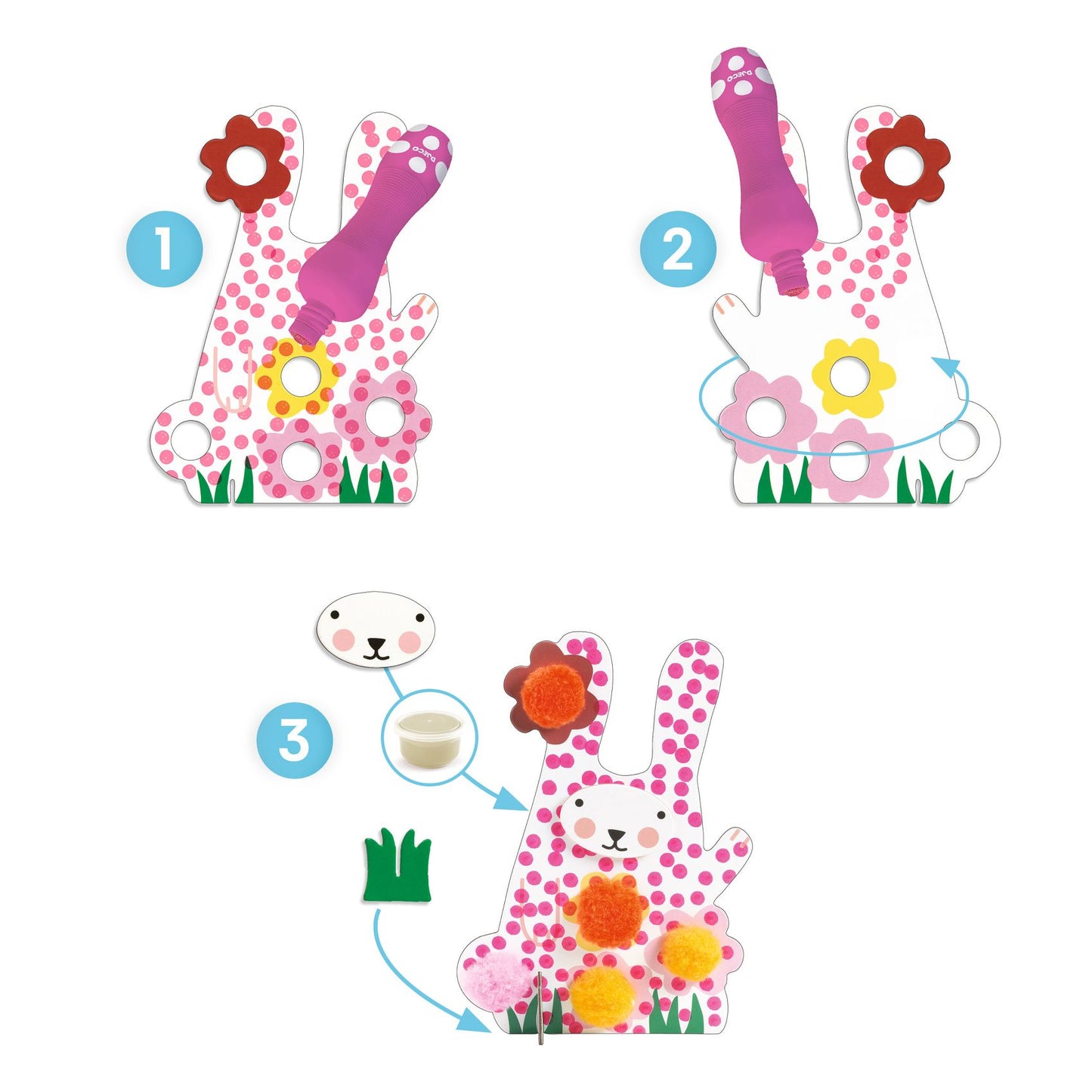 Des points et des pompons Djeco - détail