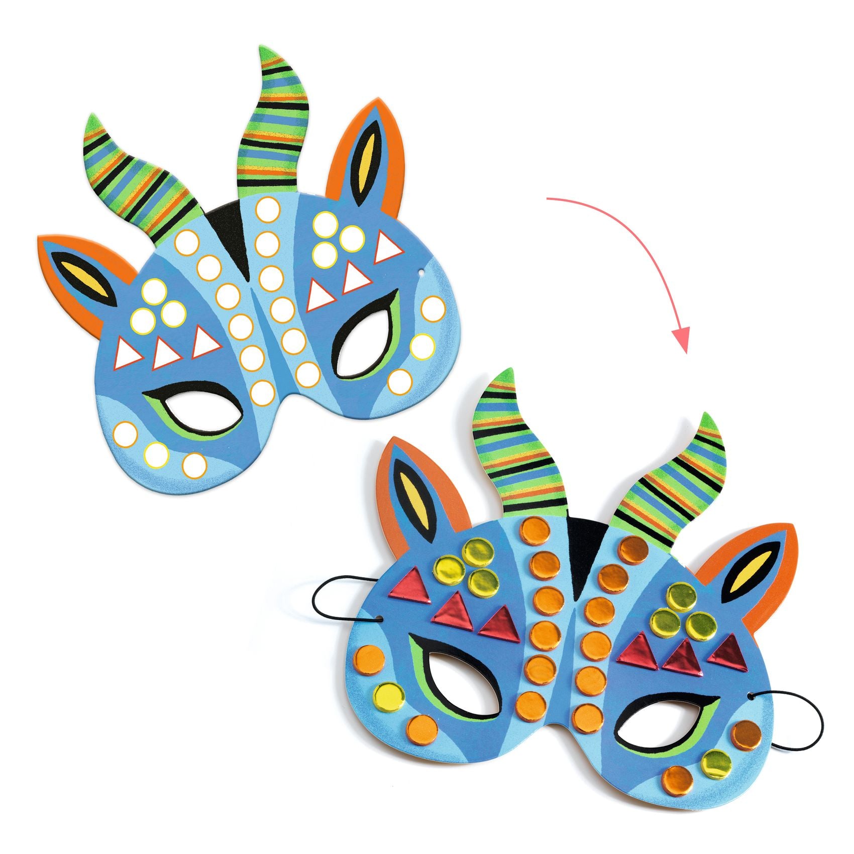 Masques Animaux de la jungle Djeco - détail