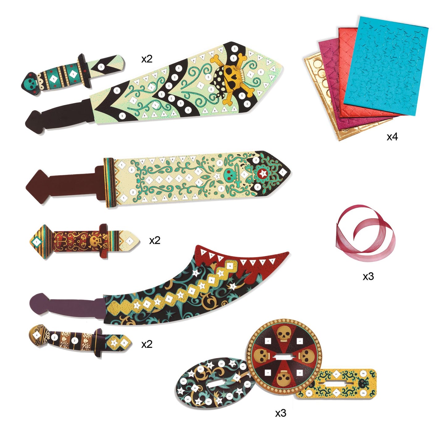 Sabres de pirate Djeco - détail