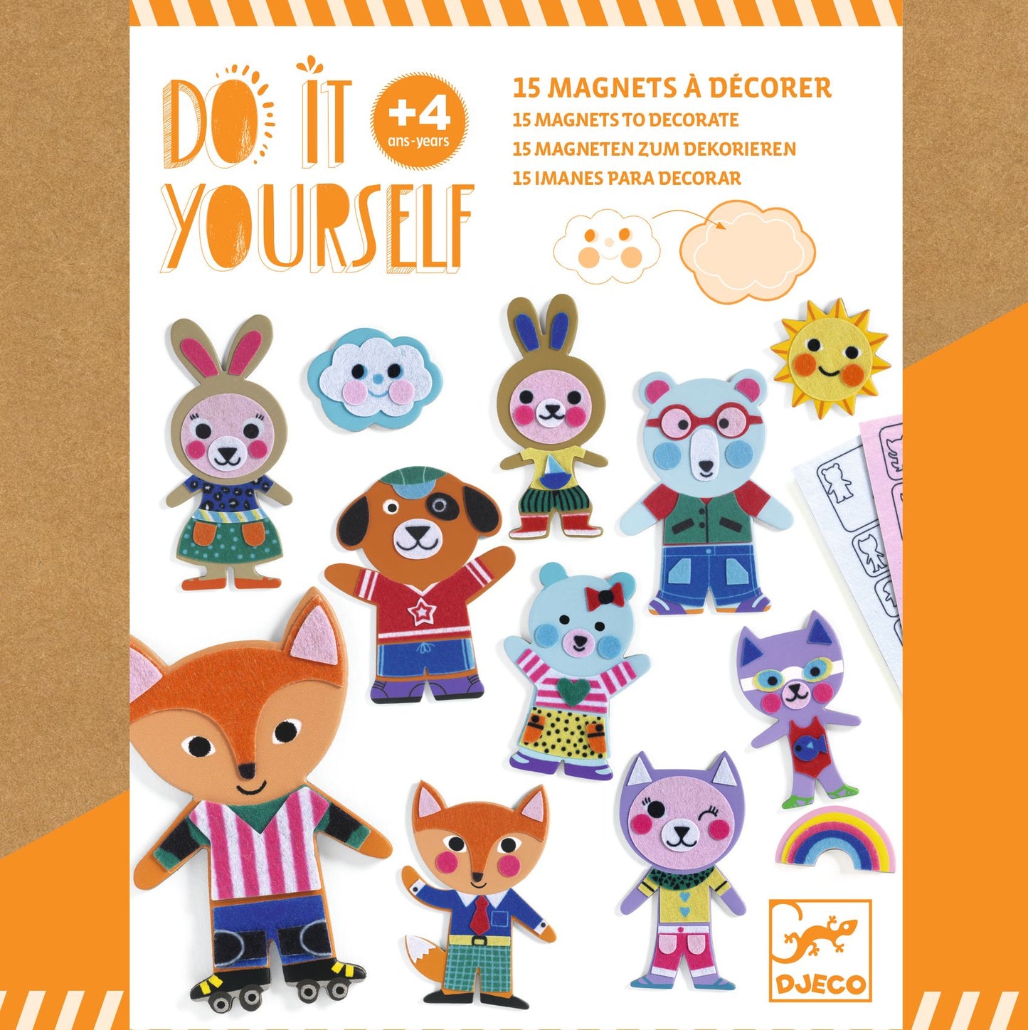 Magnets Funky Family Djeco - packaging
