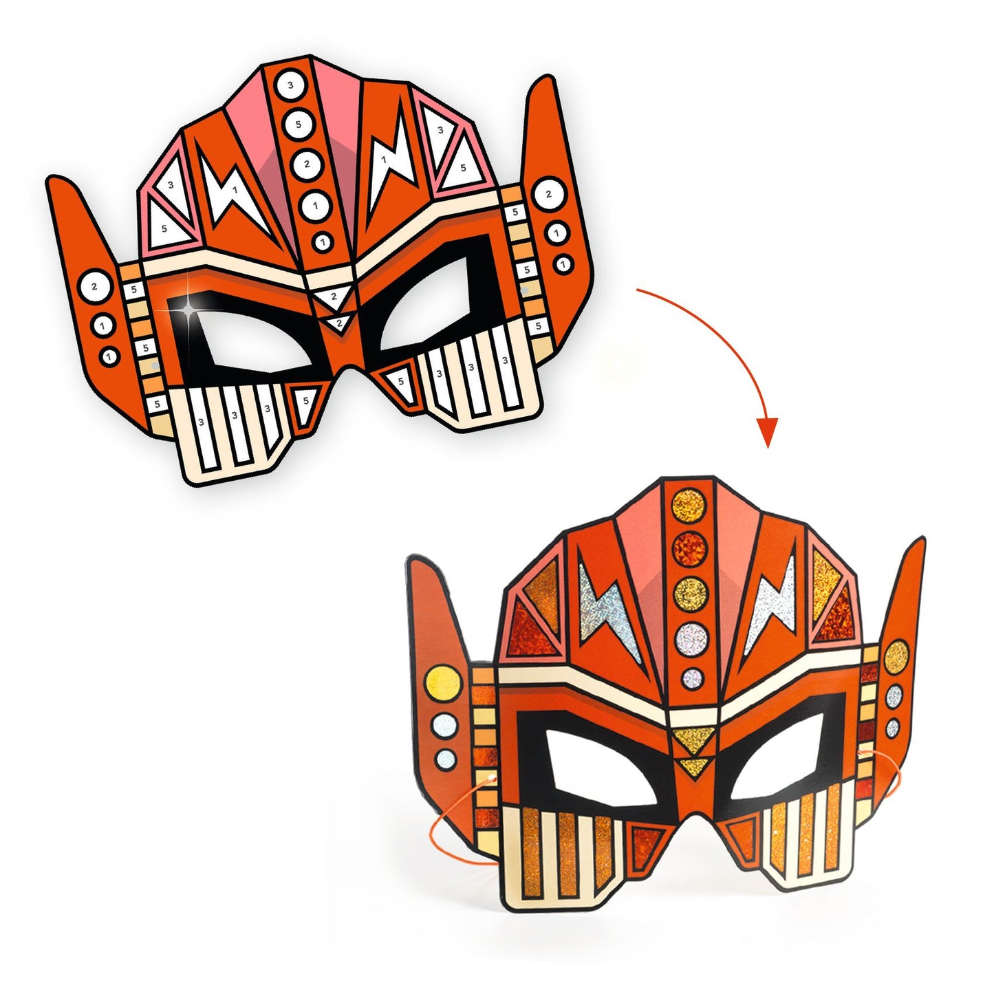 Masques Super Robots Djeco - détail