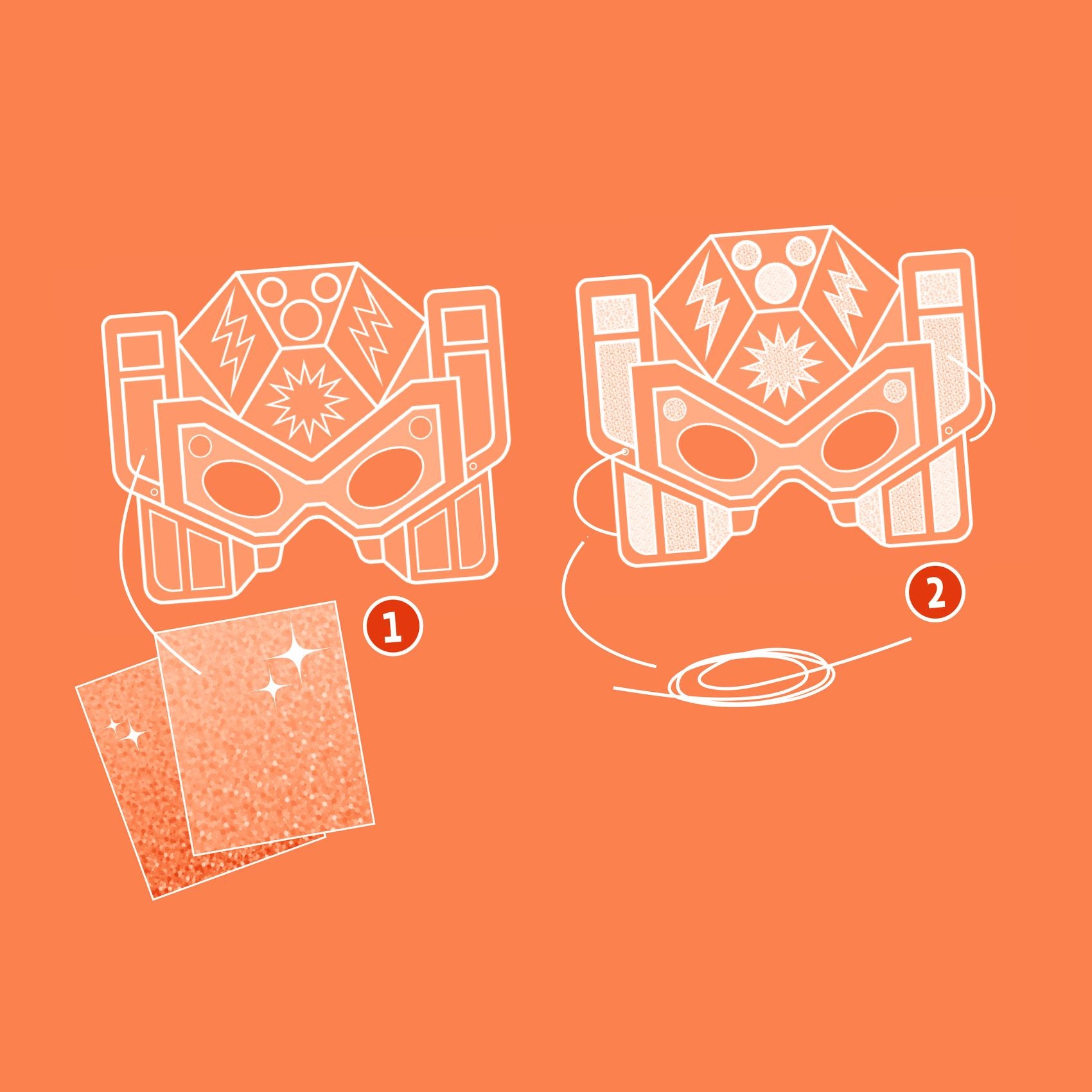 Masques Super Robots Djeco - porté