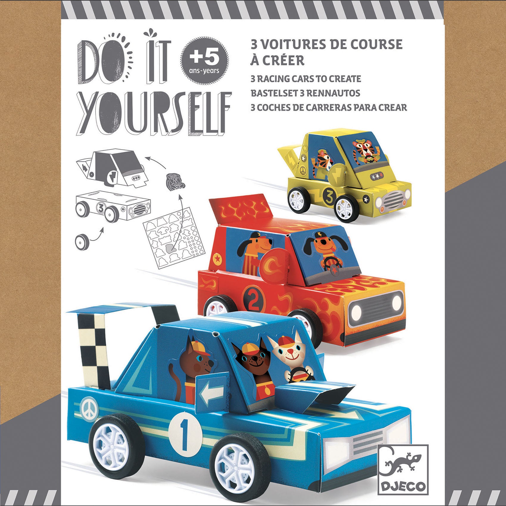 Voitures de course à créer Grand Prix Djeco - packaging
