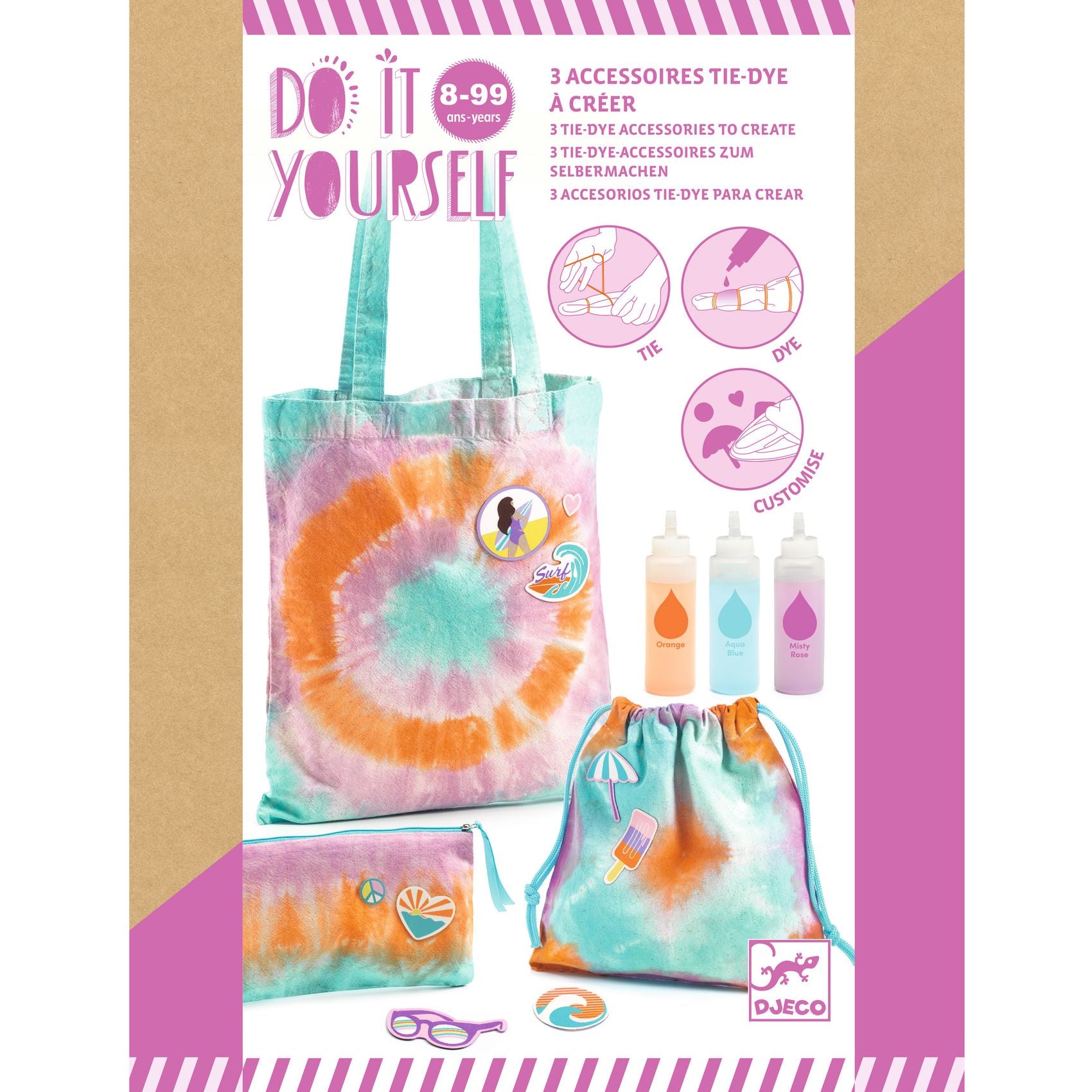 Kit tie-dye Sunshine Camp Djeco - packaging