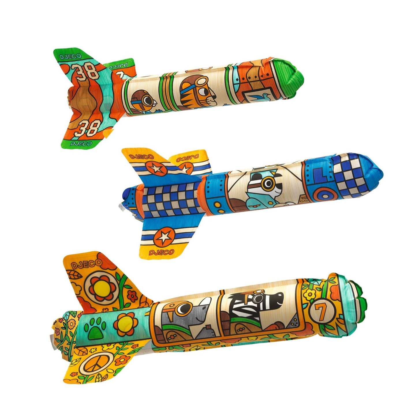 Avions gonflables à colorier Djeco - avions