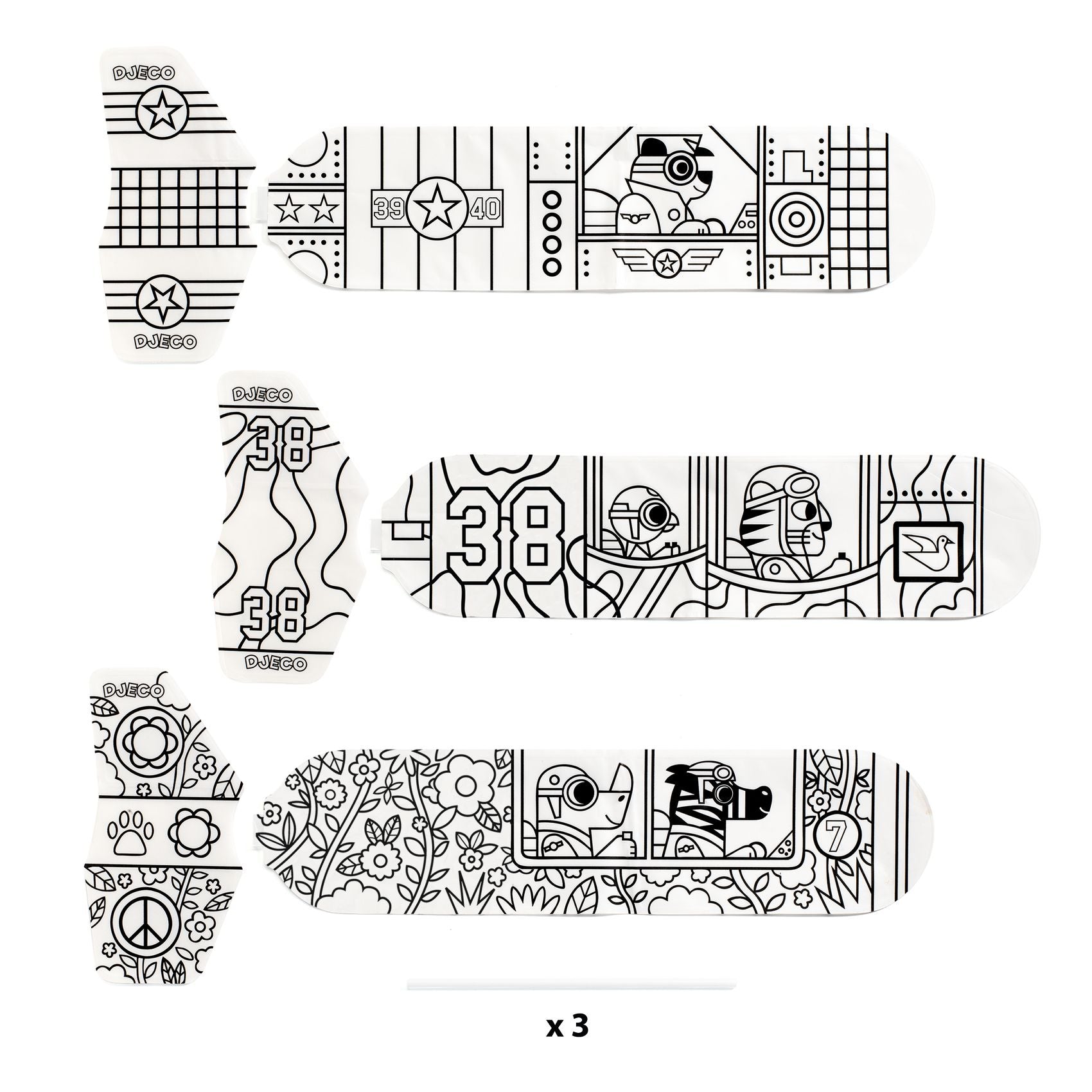 Avions gonflables à colorier Djeco - jeu