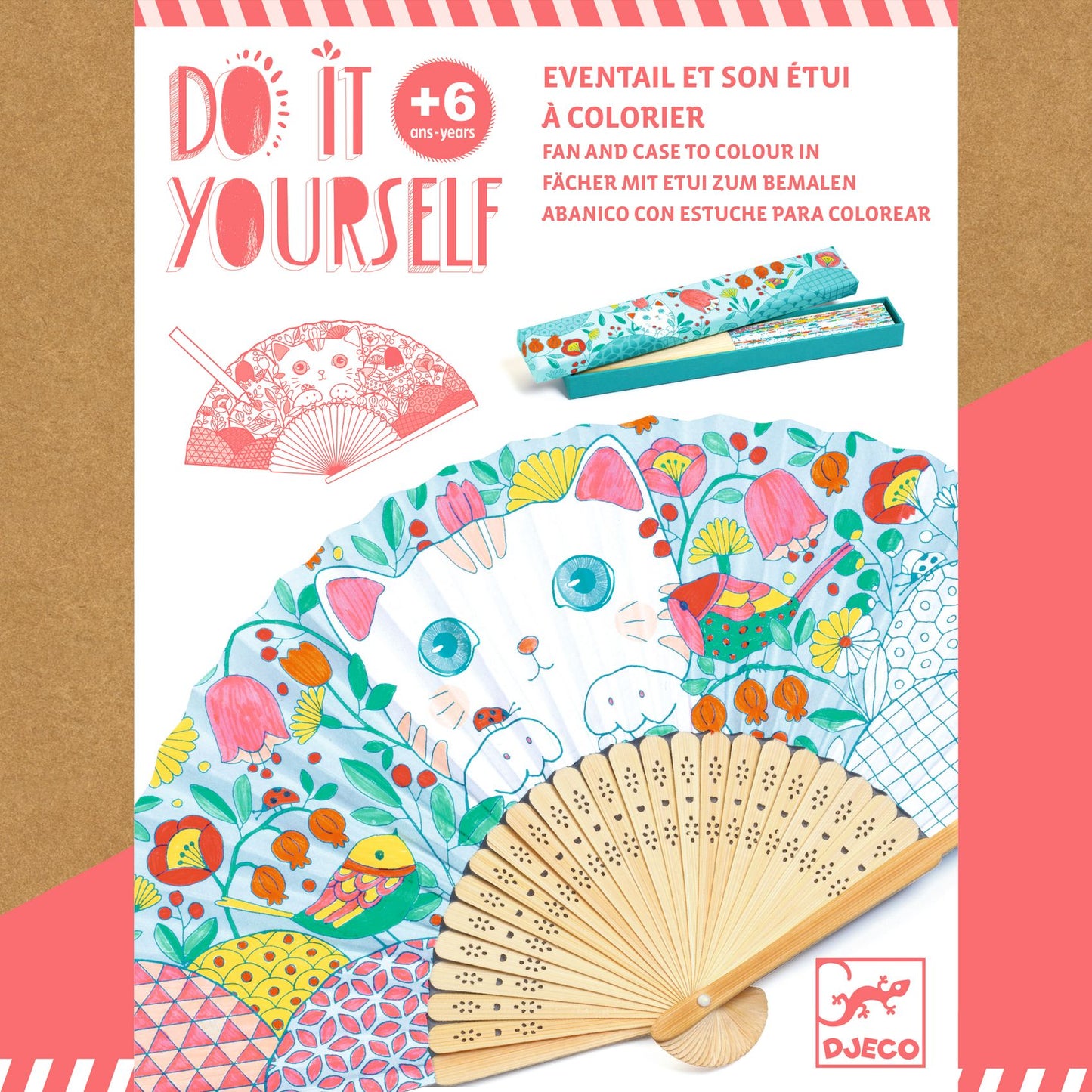 Éventail à colorier Koneko Djeco - packaging