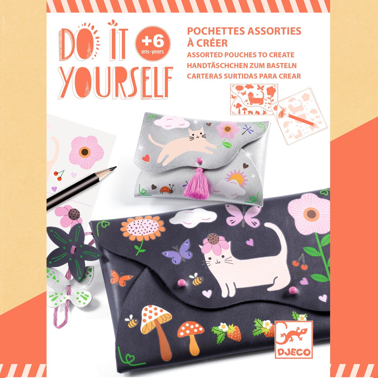 Pochettes à customiser Joyeux amis Djeco - packaging
