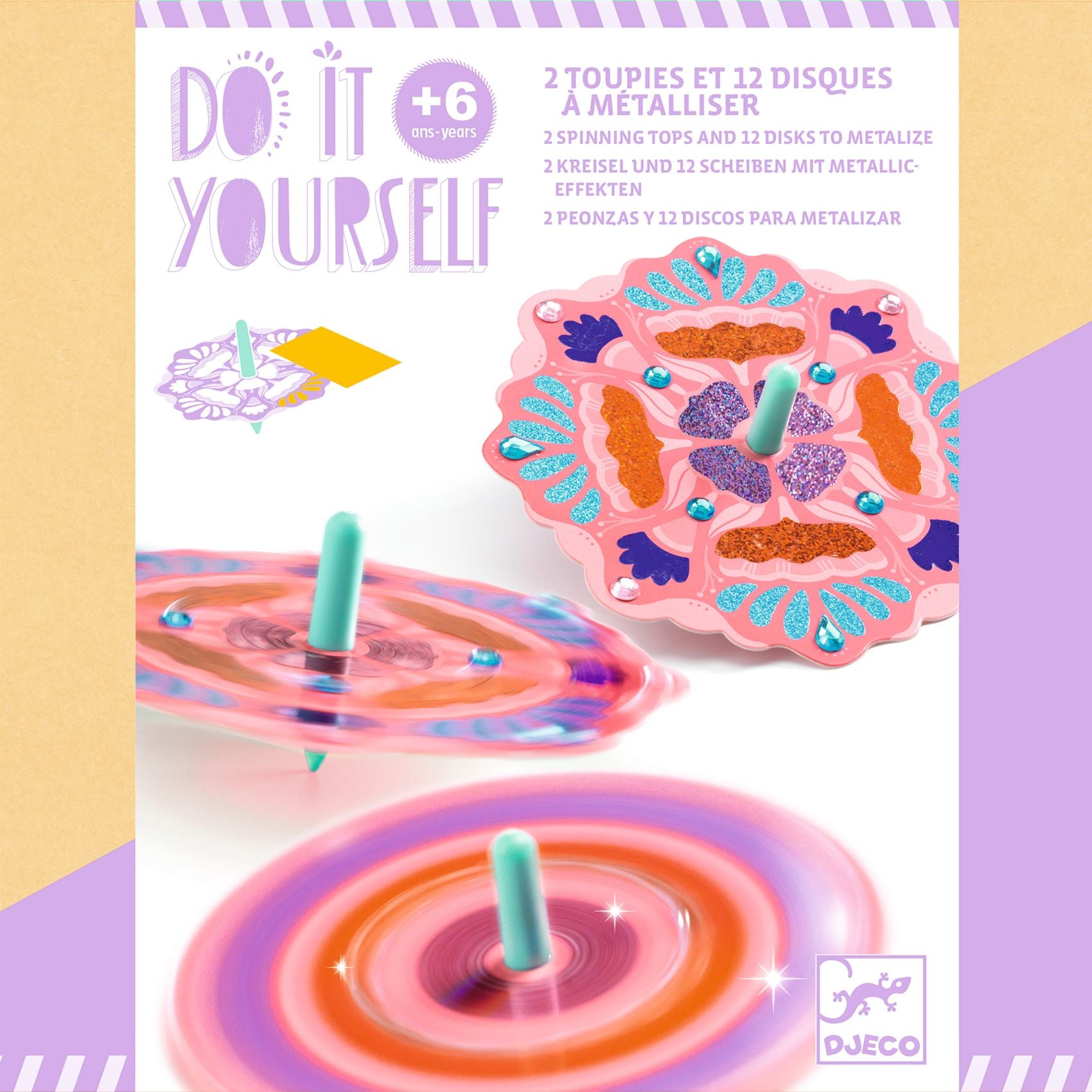 Toupies Flower Power Djeco - packaging