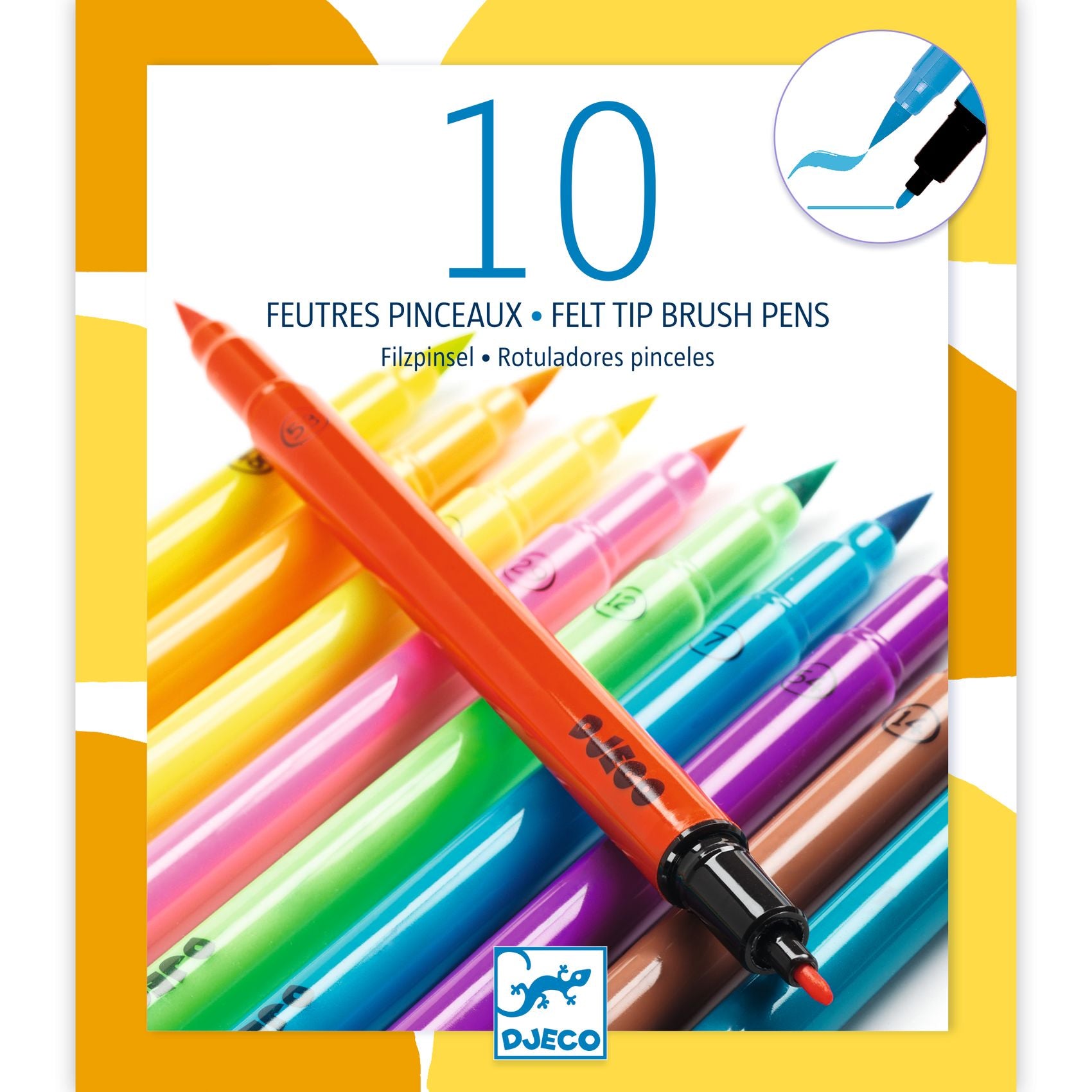 10 feutres pinceaux Pop Djeco