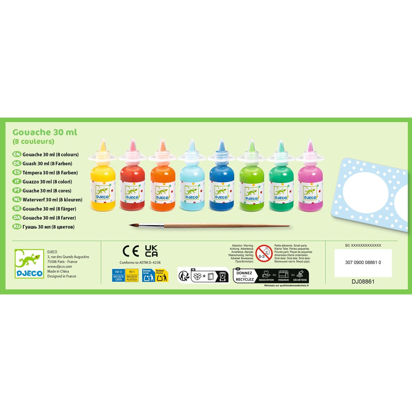 Gouache Djeco - contenu