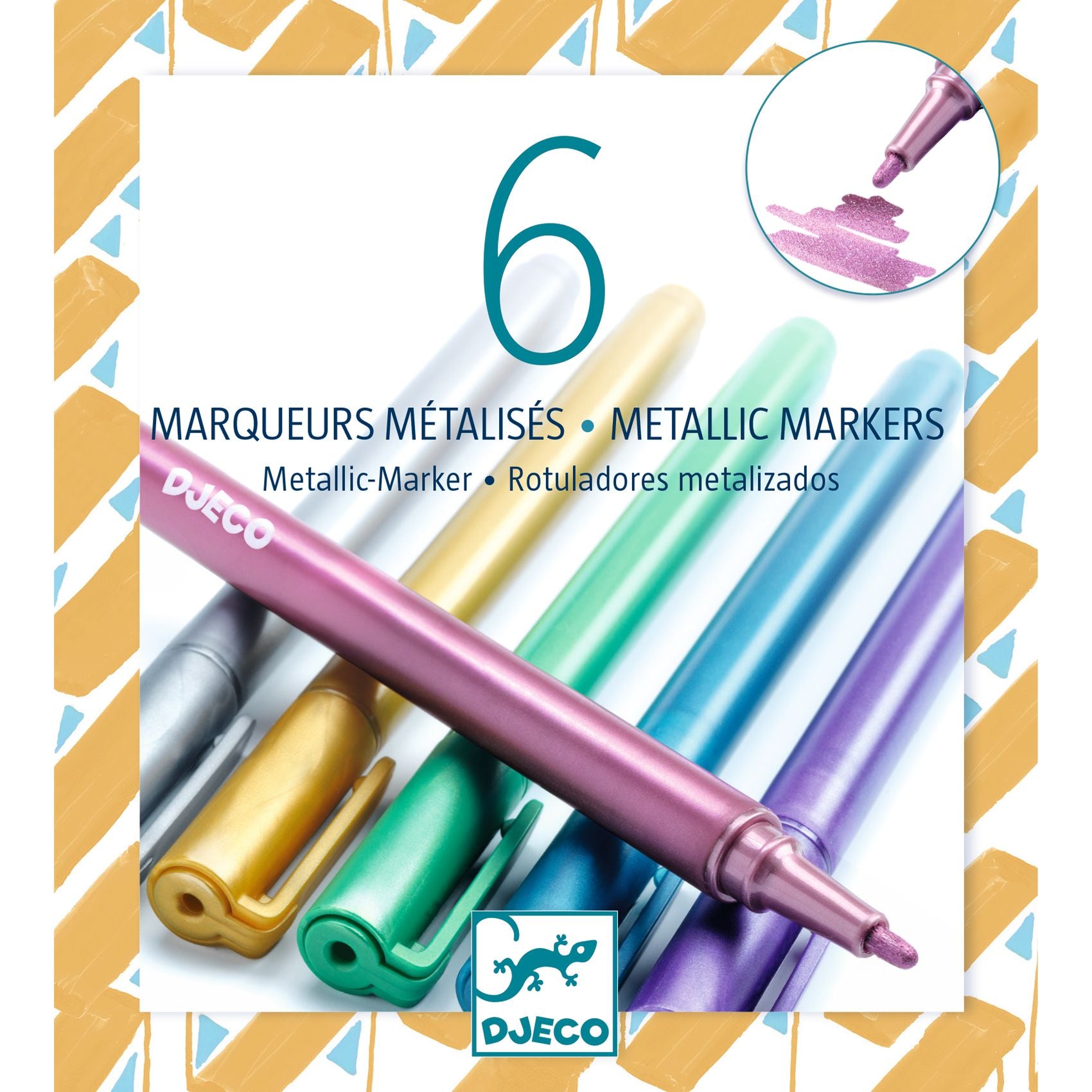 6 marqueurs métalliques Djeco