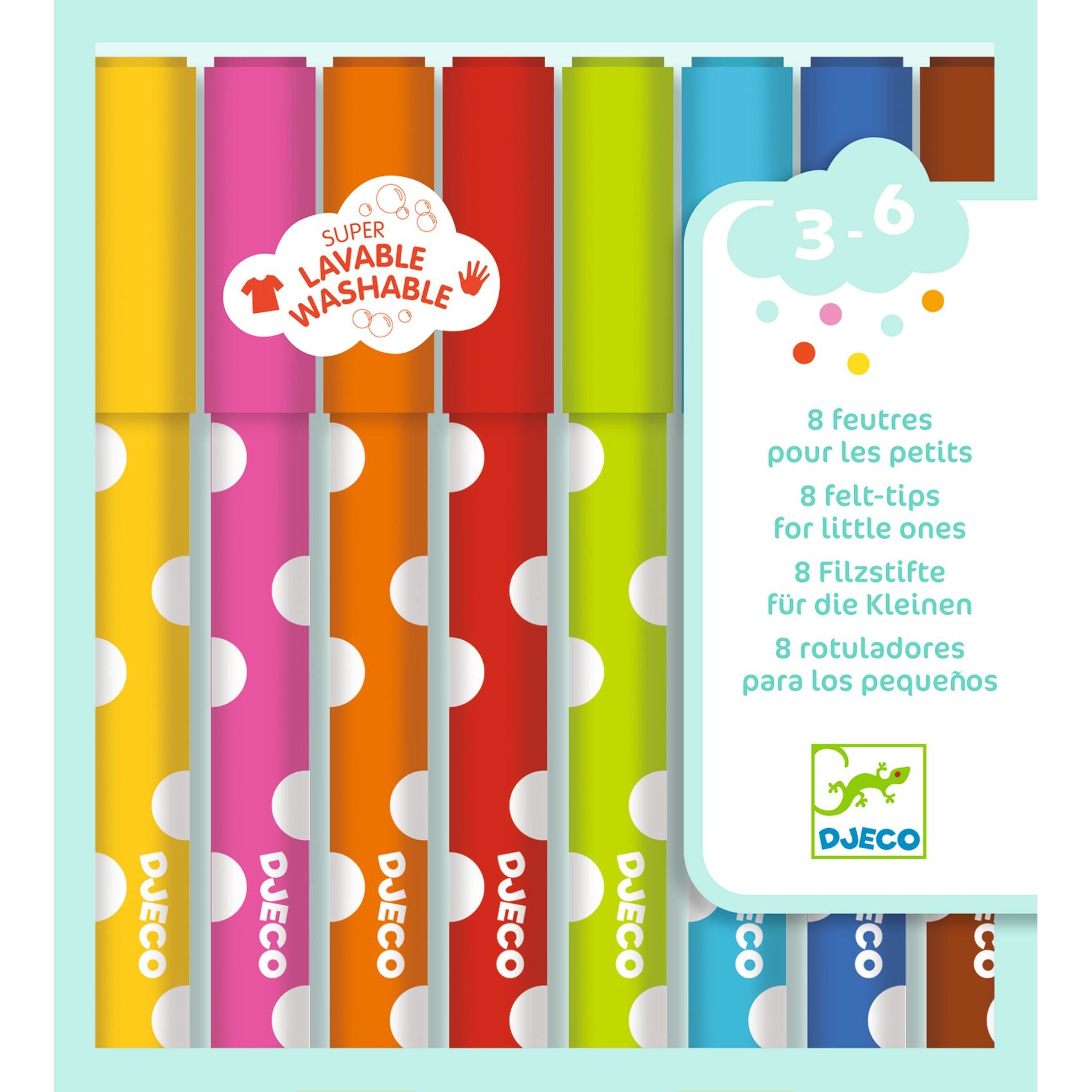 8 feutres pour les petits Djeco