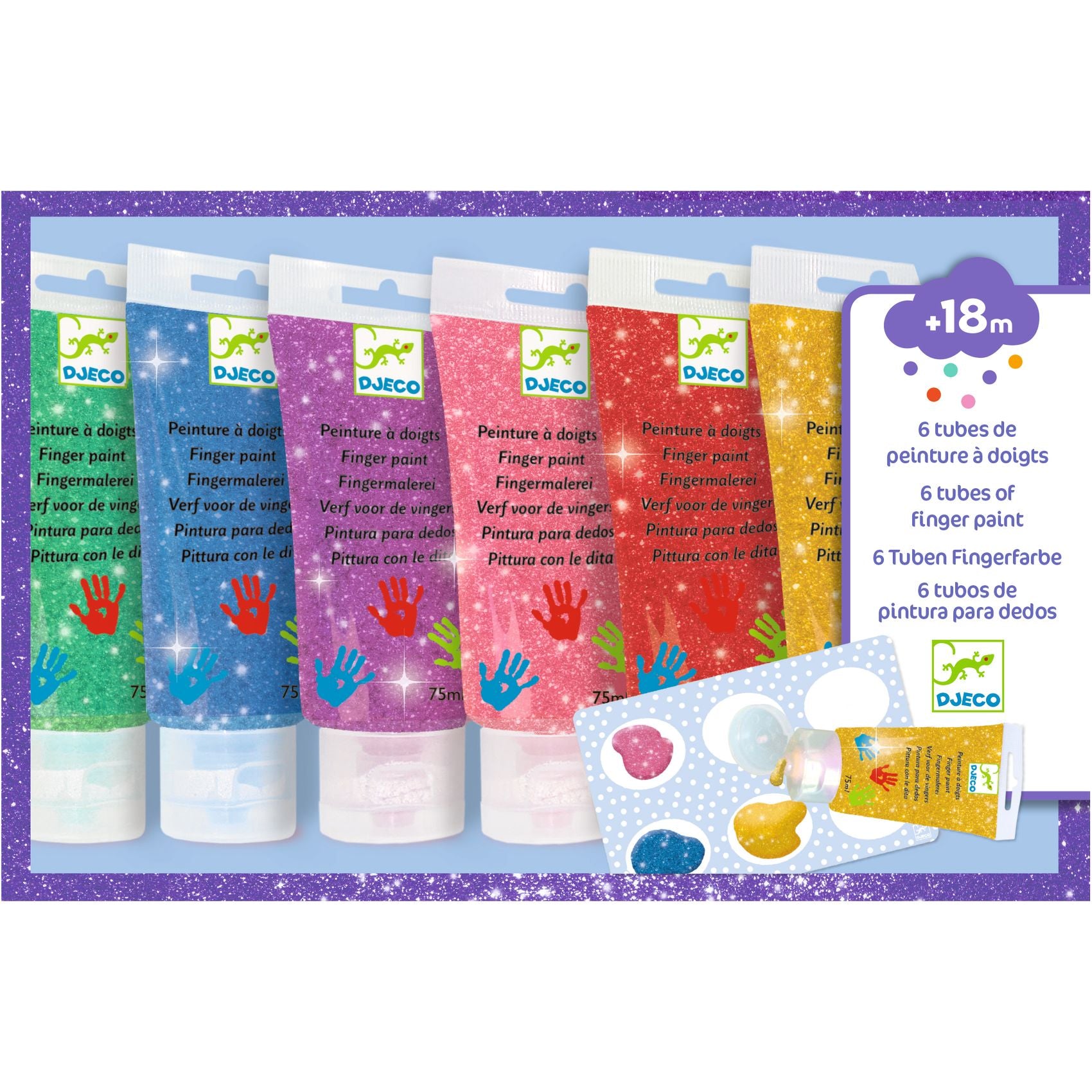 Peinture à doigts Paillettes Djeco