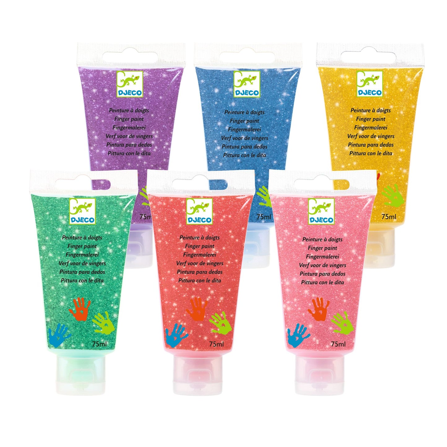 Peinture à doigts Paillettes Djeco - tubes