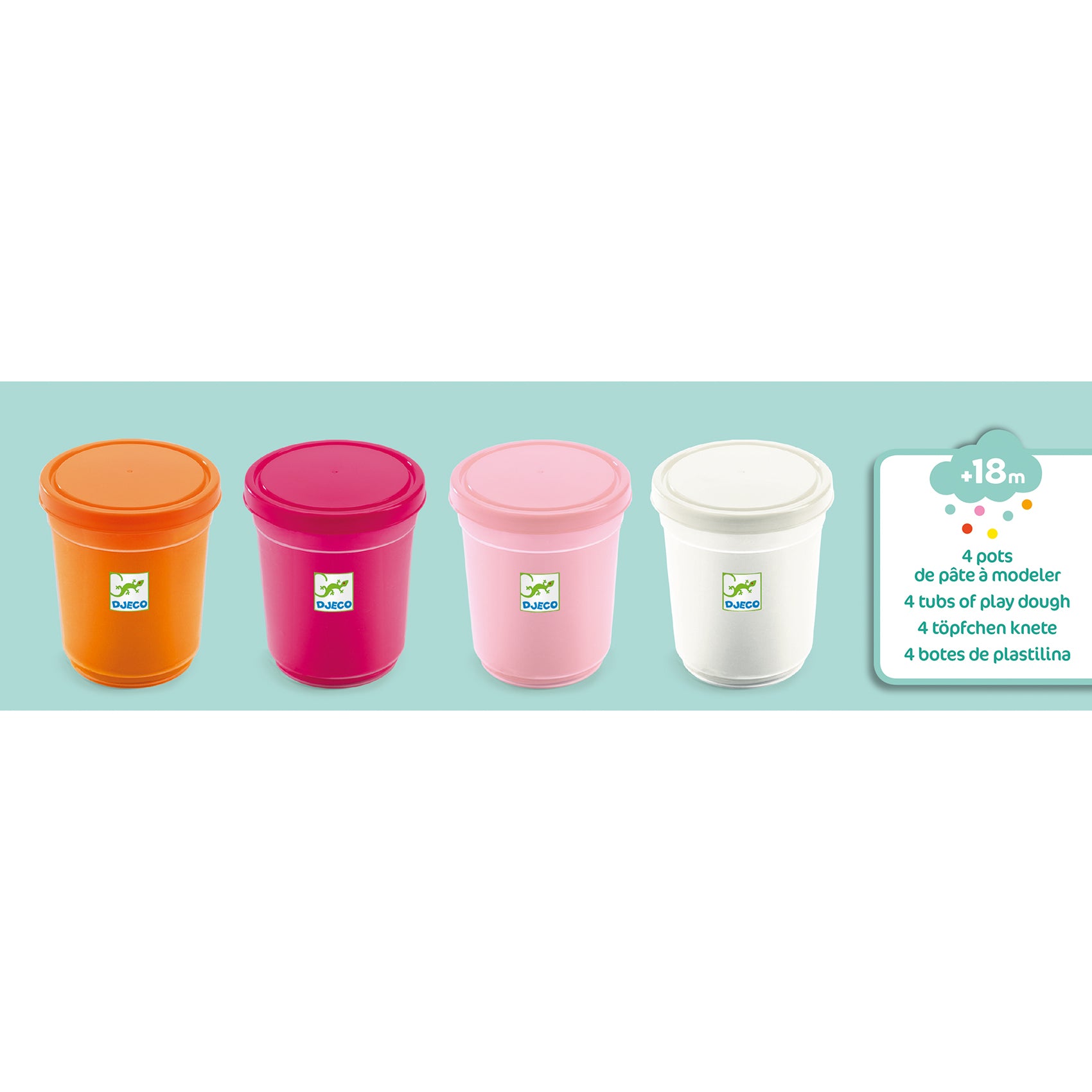 4 pots de pâte à modeler Sweet Djeco