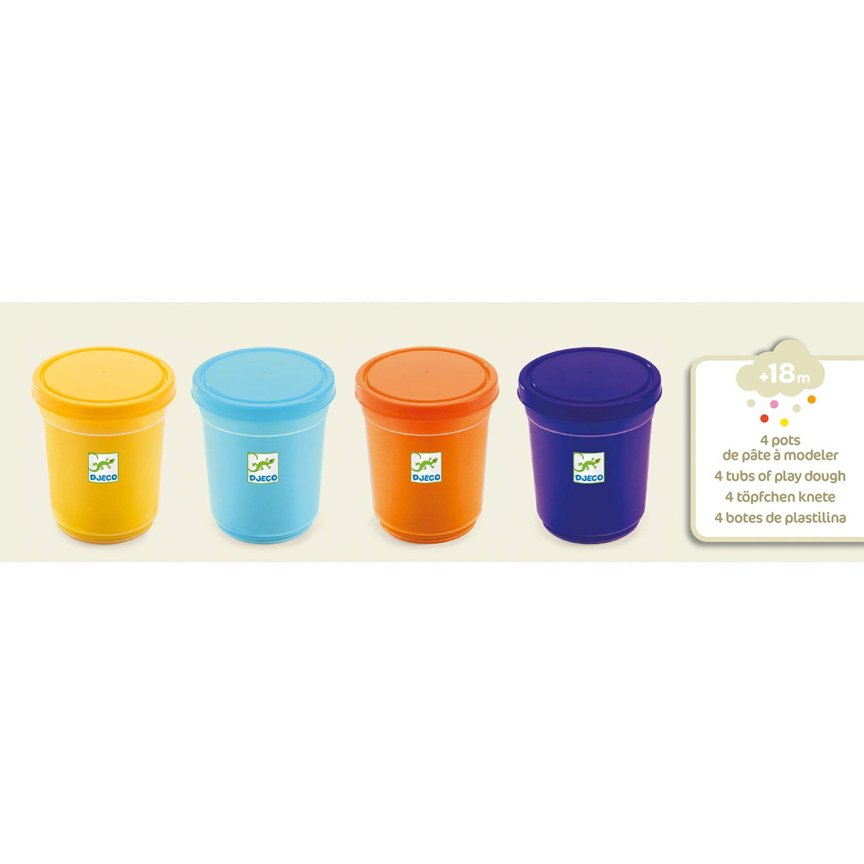 4 pots de pâte à modeler Nature Djeco