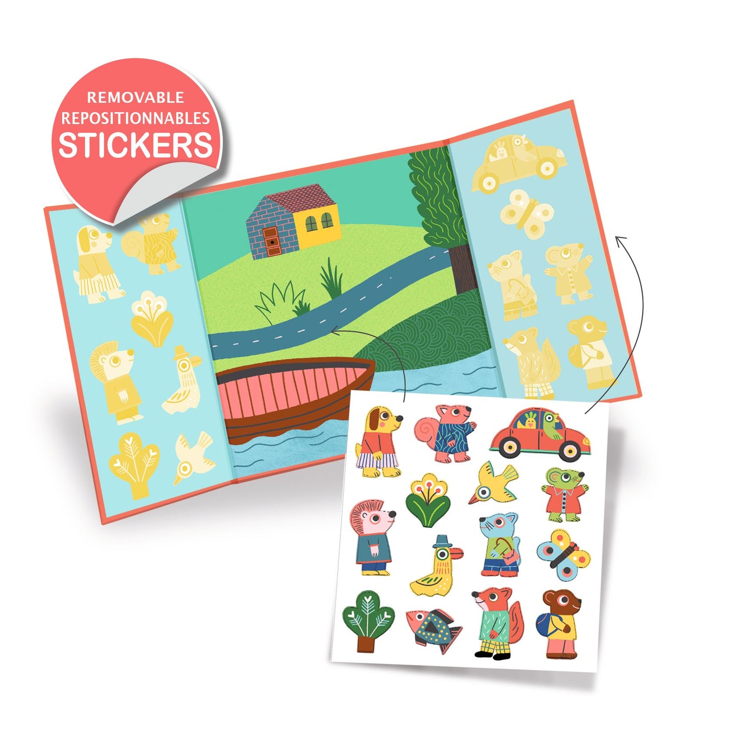 Stickers Les animaux Djeco - activité