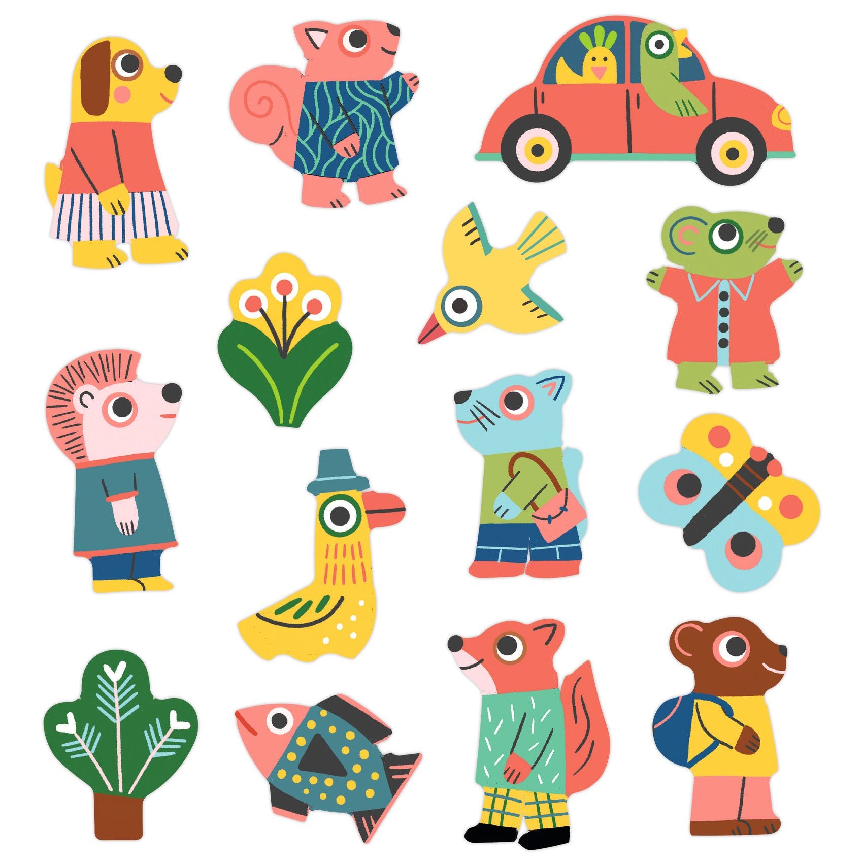 Stickers Les animaux Djeco - détail