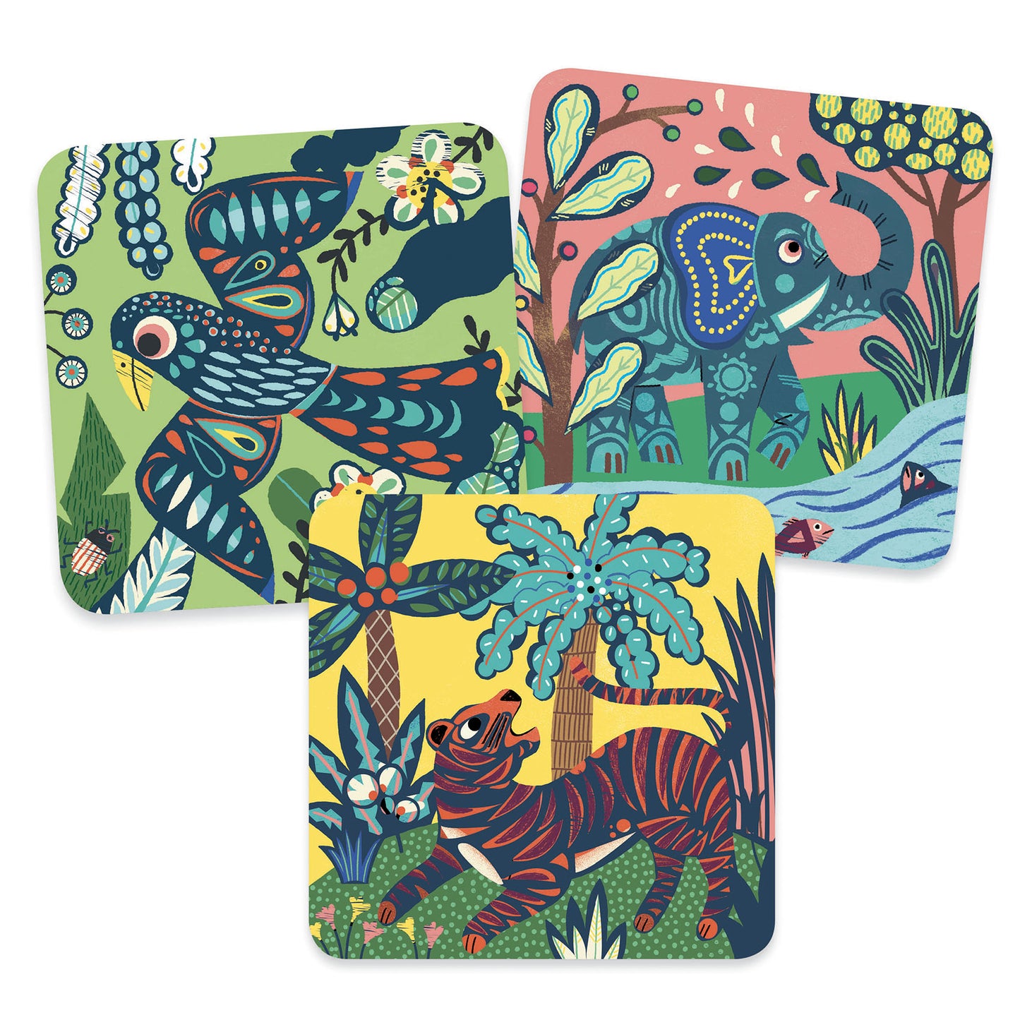 Cartes à gratter Grosses bêtes Djeco - détail