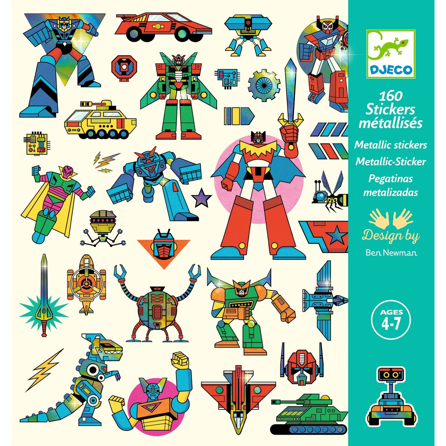 Stickers Robots Djeco - pochette