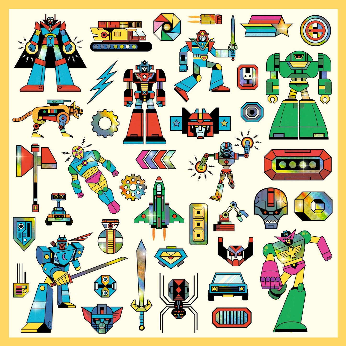 Stickers Robots Djeco - utilisation