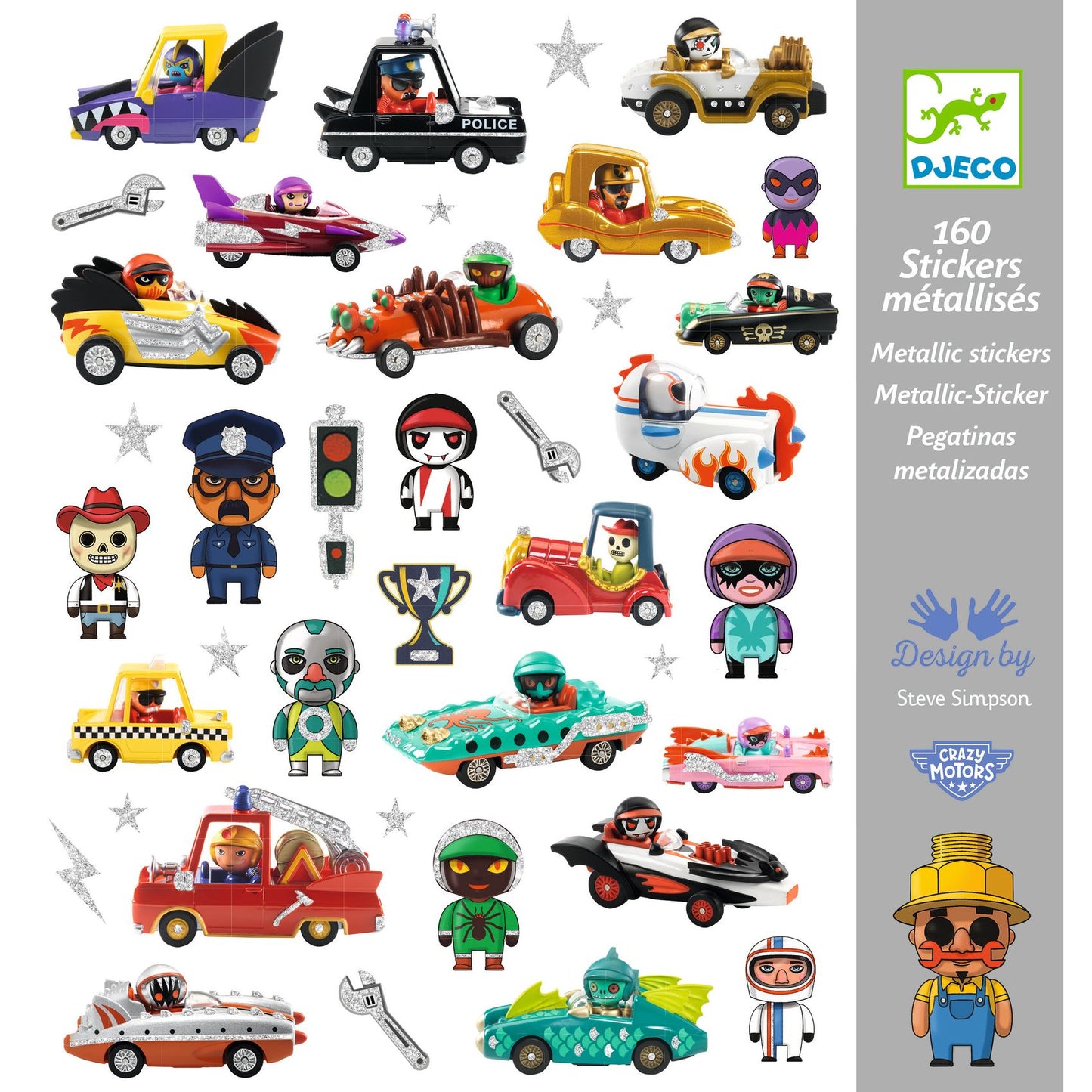 Stickers Crazy Motors Djeco - pochette