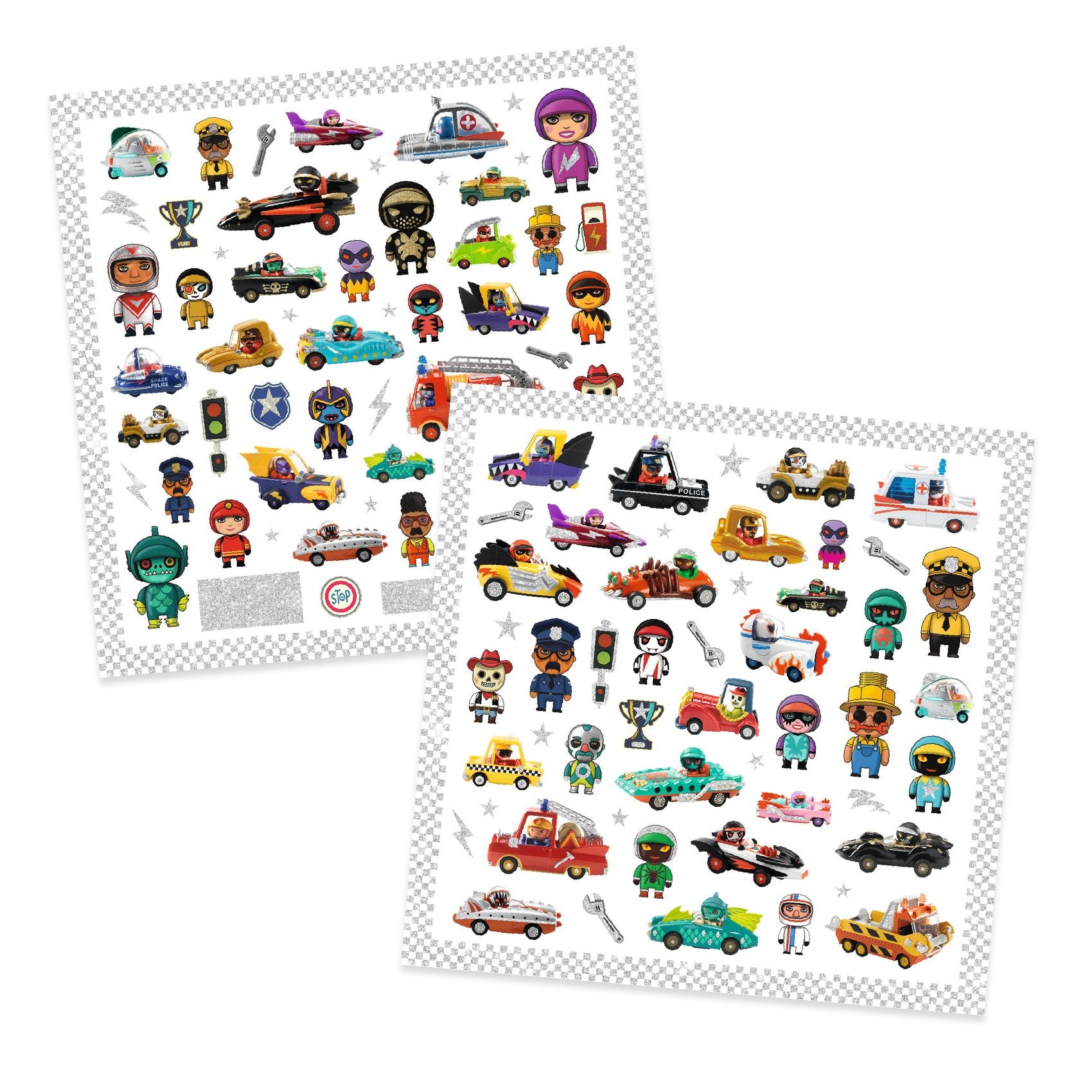 Stickers Crazy Motors Djeco - planches