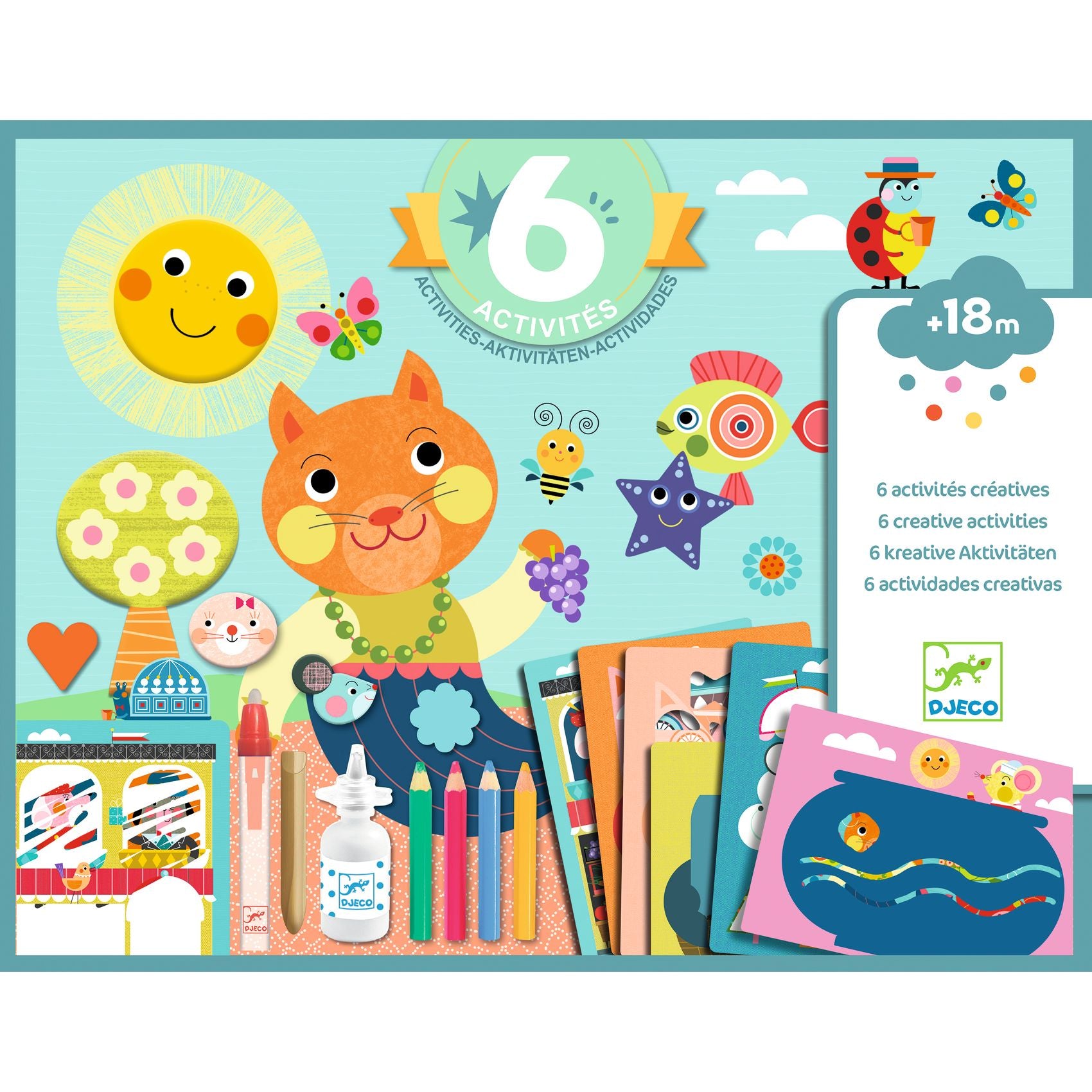 Coffret Le chat et ses amis Djeco - packaging