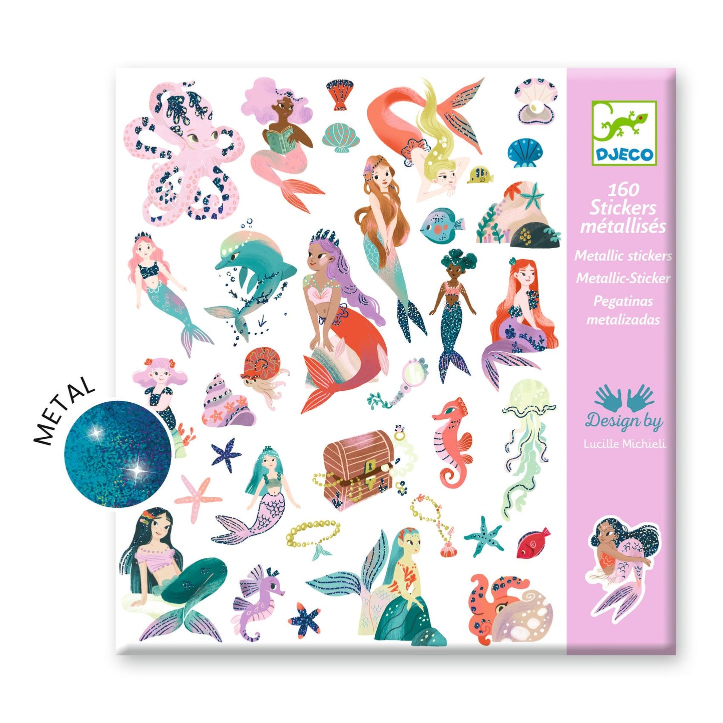 Stickers Scintillantes Sirènes Djeco - packaging