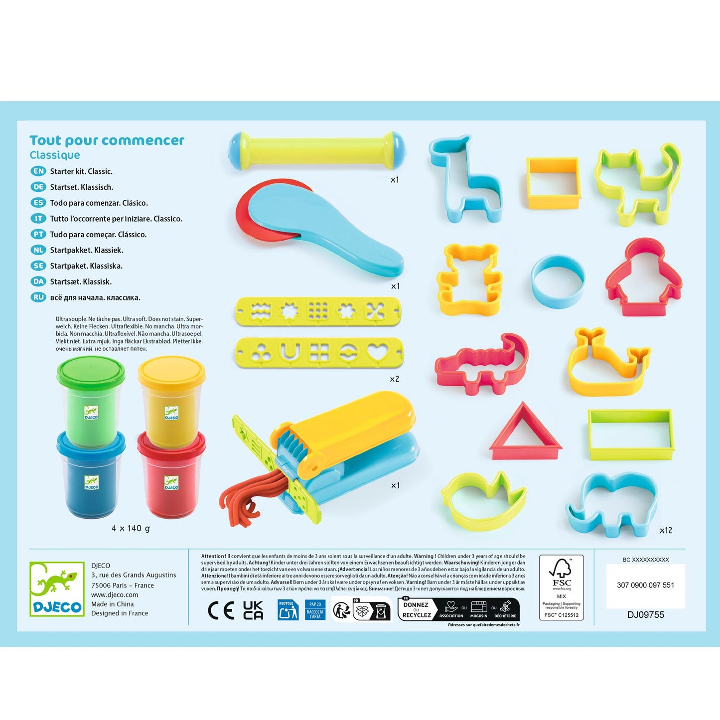 Coffret pâte à modeler Djeco - détail