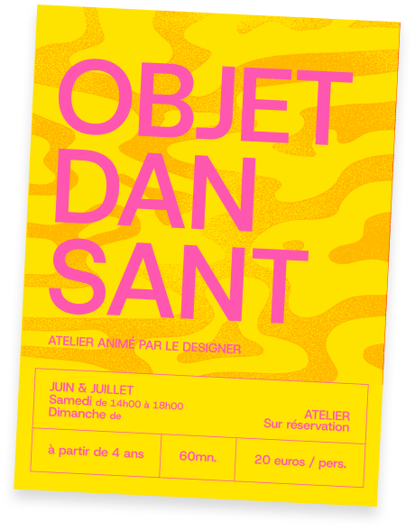 Objet dansant marbré